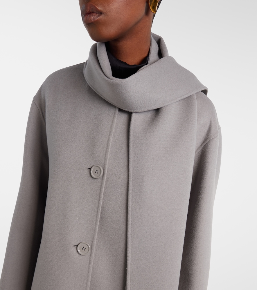'S Max Mara Scarf-Detail Virgin Coat