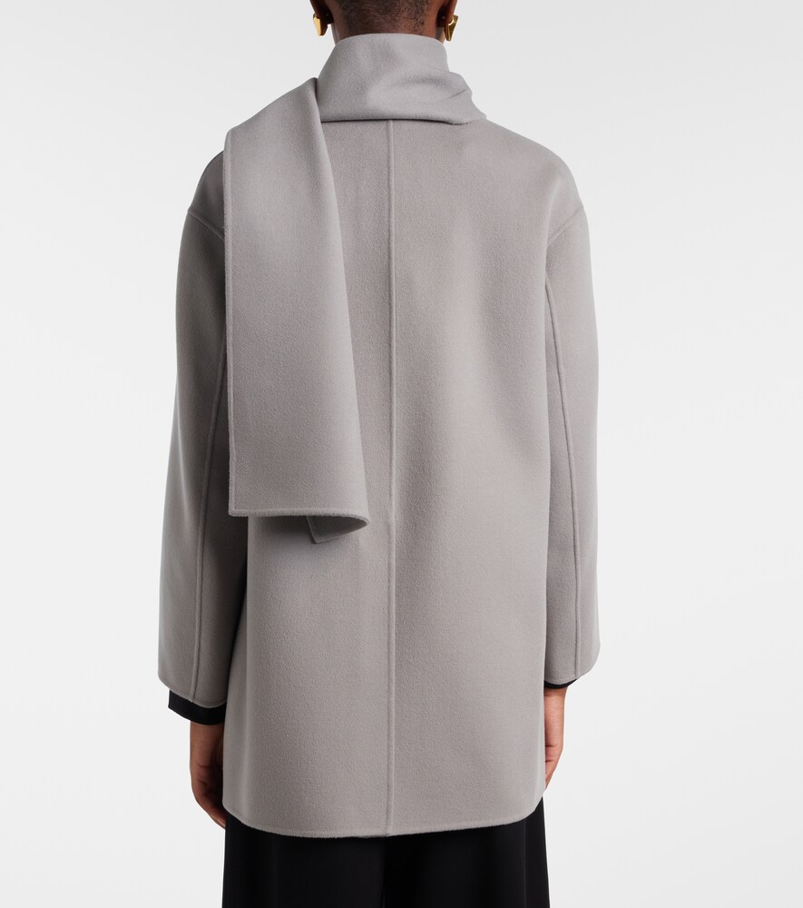 'S Max Mara Scarf-Detail Virgin Coat