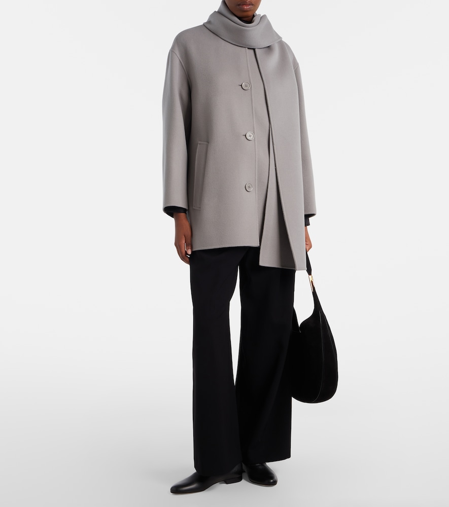 'S Max Mara Scarf-Detail Virgin Coat