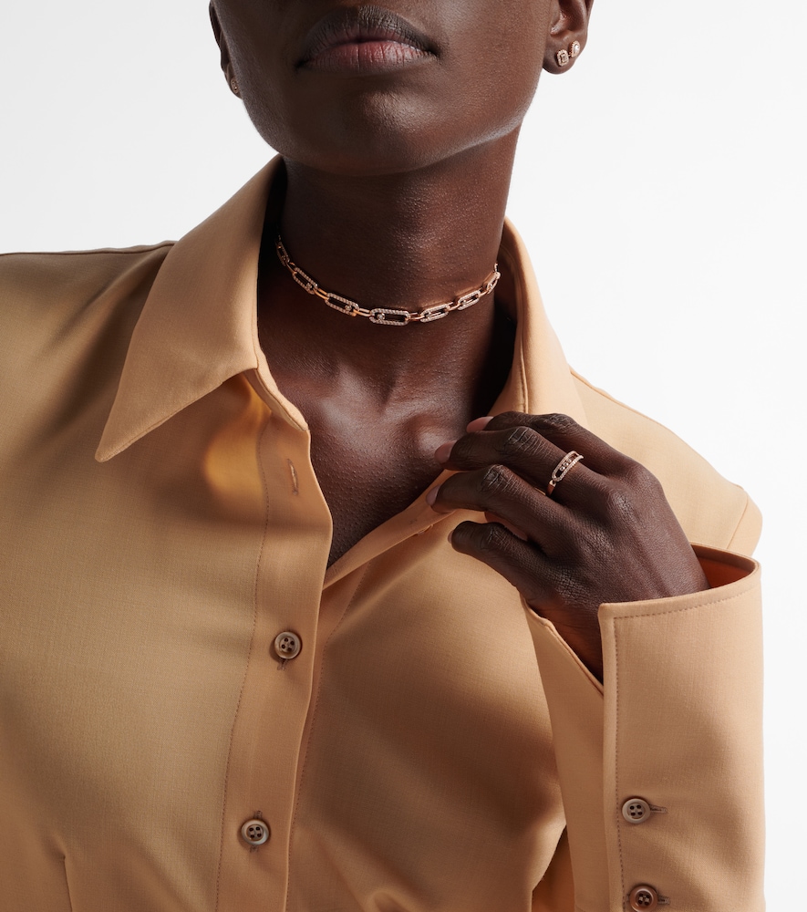  Messika Messika Move Link 18kt Rose Gold Choker With Diamonds 