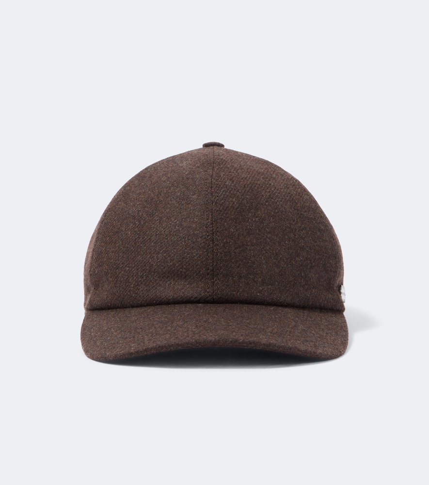 Agnona Cashmere Baseball Cap In Brown