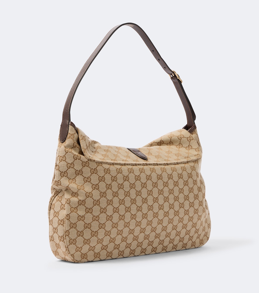 Jackie Flap Large GG Canvas Shoulder Bag