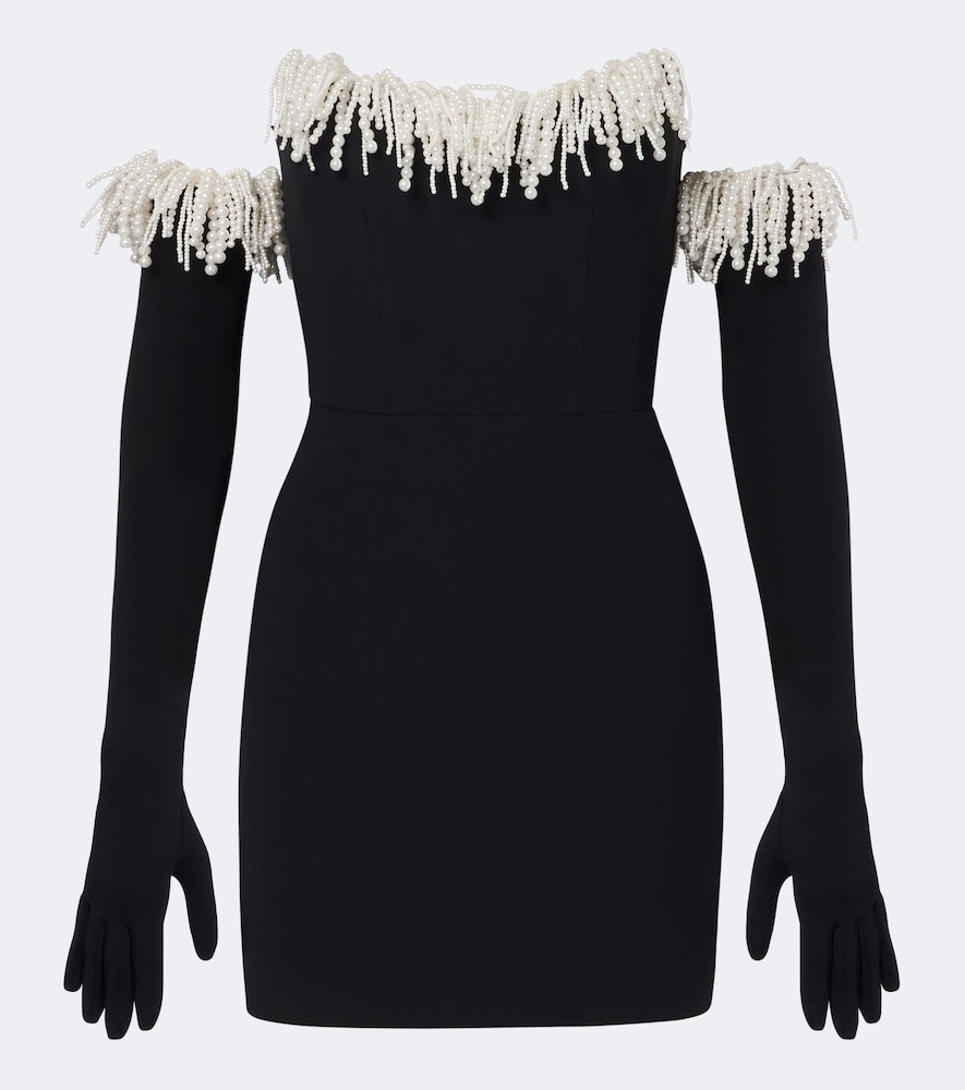 Abito corto bustier con frange