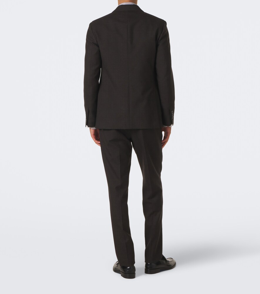 Checked Double-Breasted Virgin Wool Suit