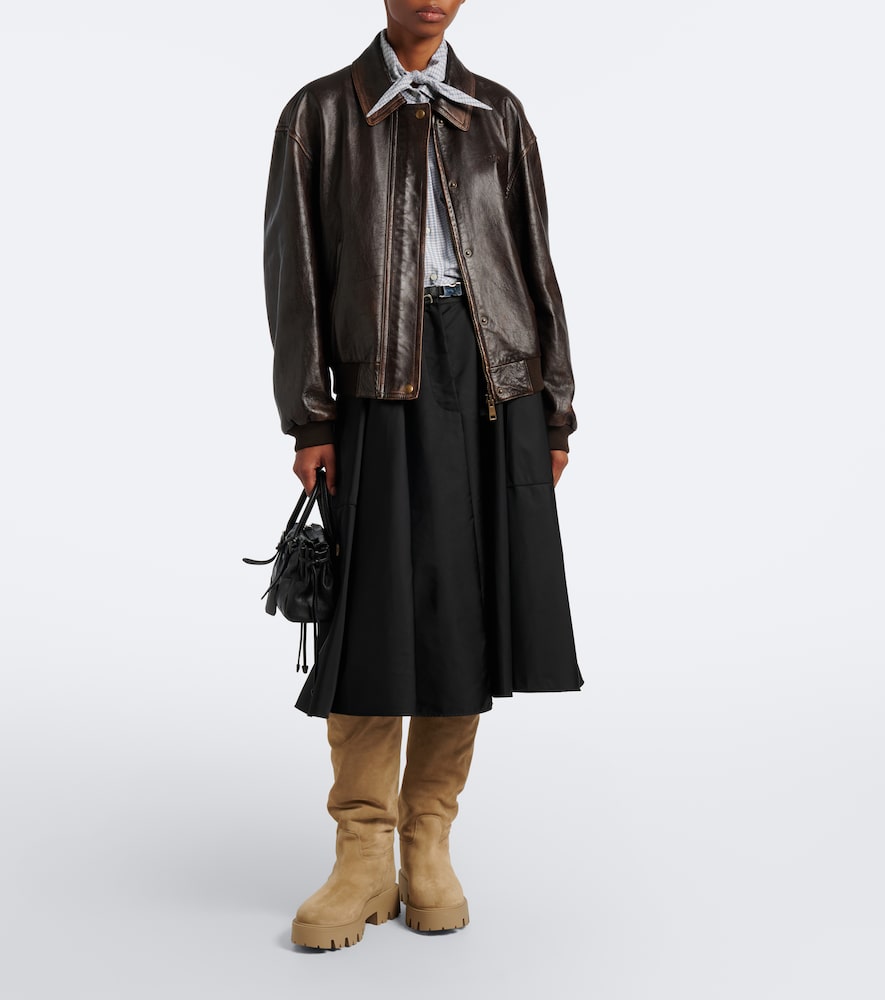 Shearling-Lined Knee-High Boots