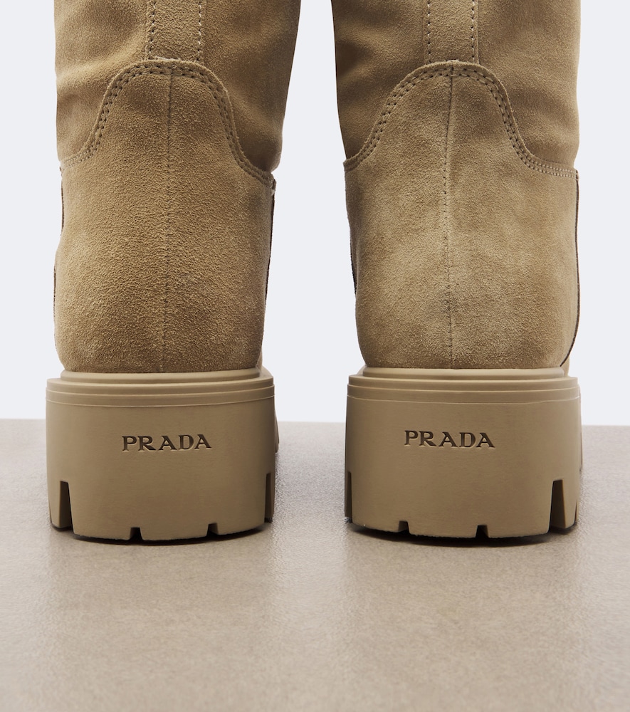 Shearling-Lined Knee-High Boots