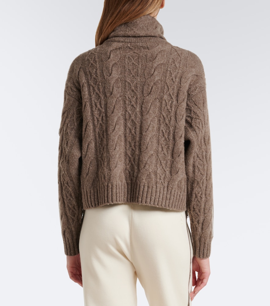 Lotta Cable-Knit Wool-Blend Zip-Up Sweater