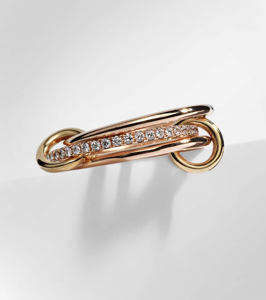 Shop Spinelli Kilcollin Sonny Gold 18kt Rose Gold And Diamond Ring In Pink