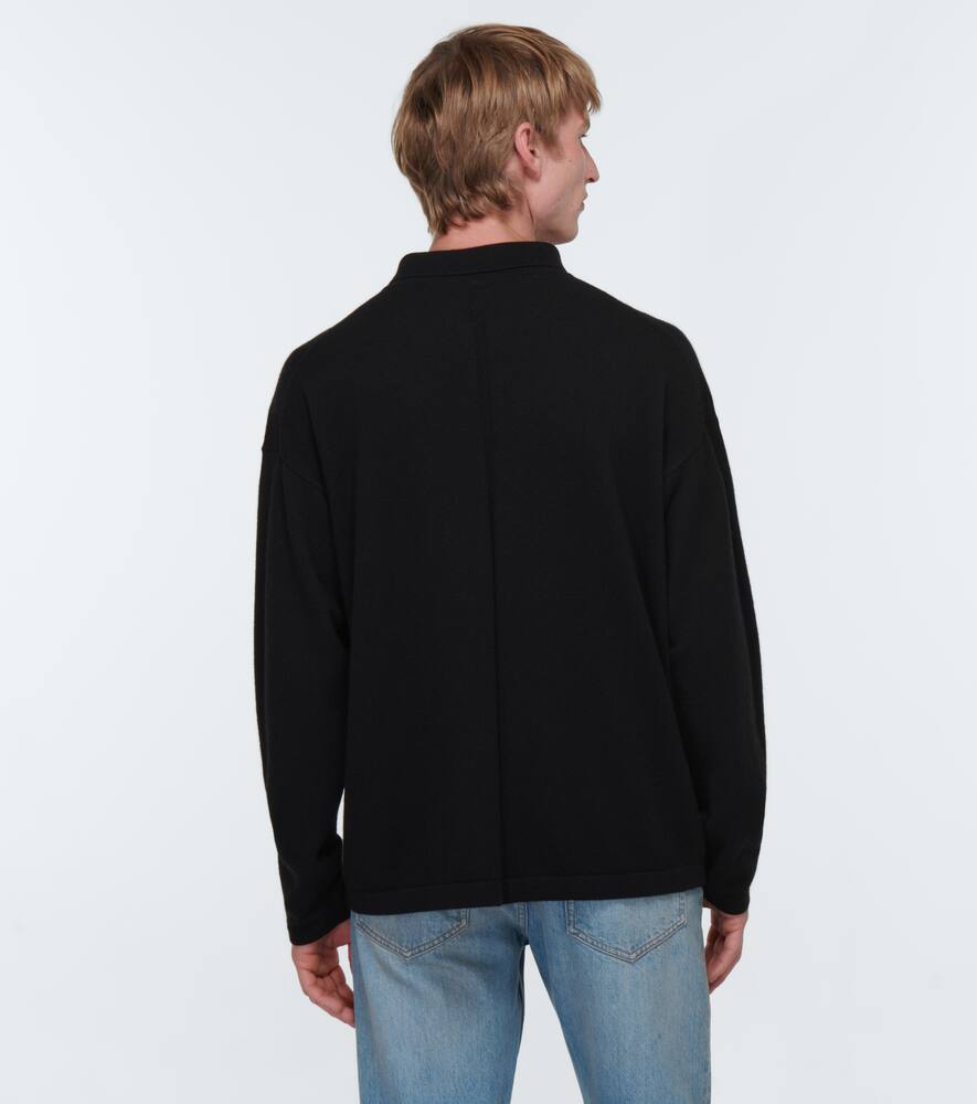 Shop The Row Djon Cashmere Polo Sweater In Black