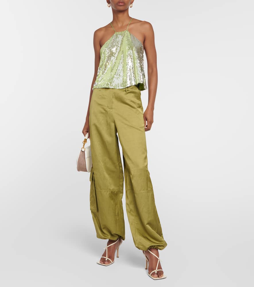 DOROTHEE SCHUMACHER SLOUCHY COOLNESS HEMP-BLEND CARGO PANTS