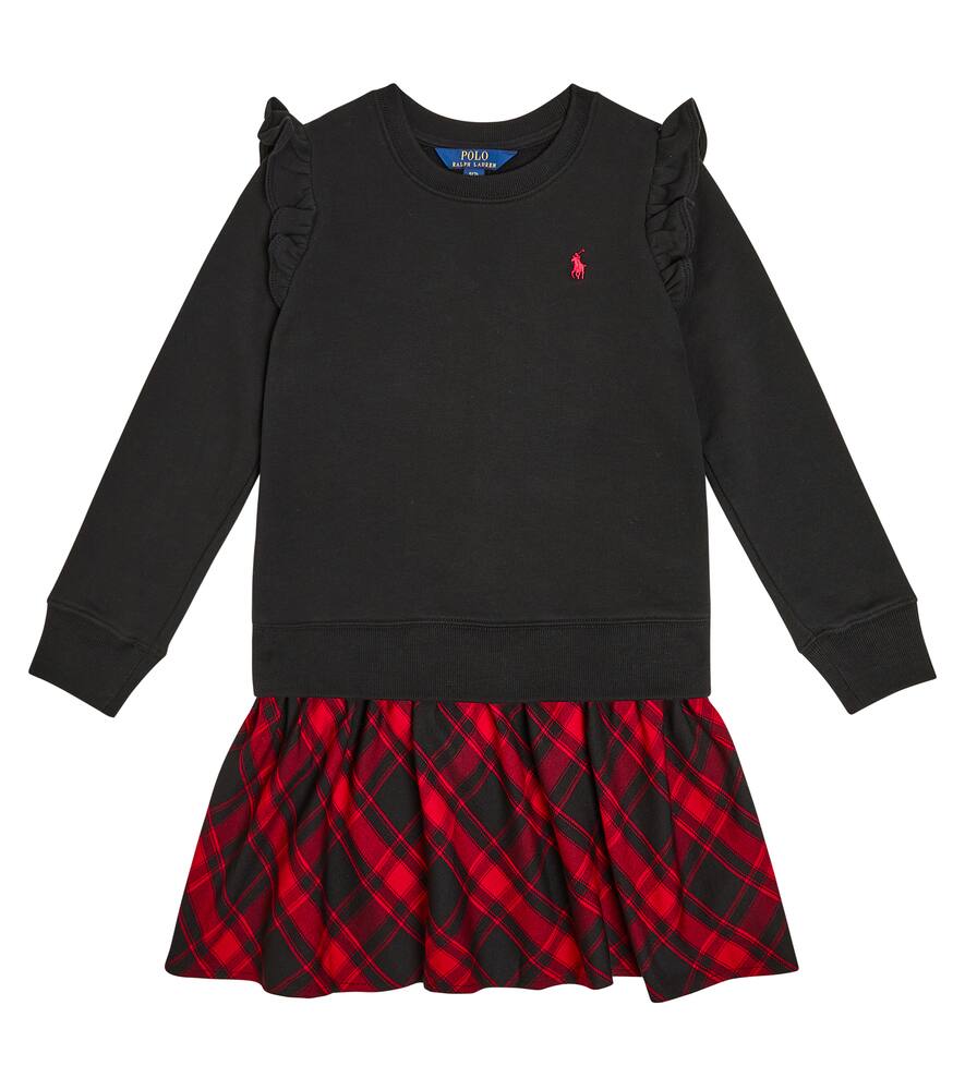 Polo Ralph Lauren Kids Checked cotton-blend sweatshirt dress