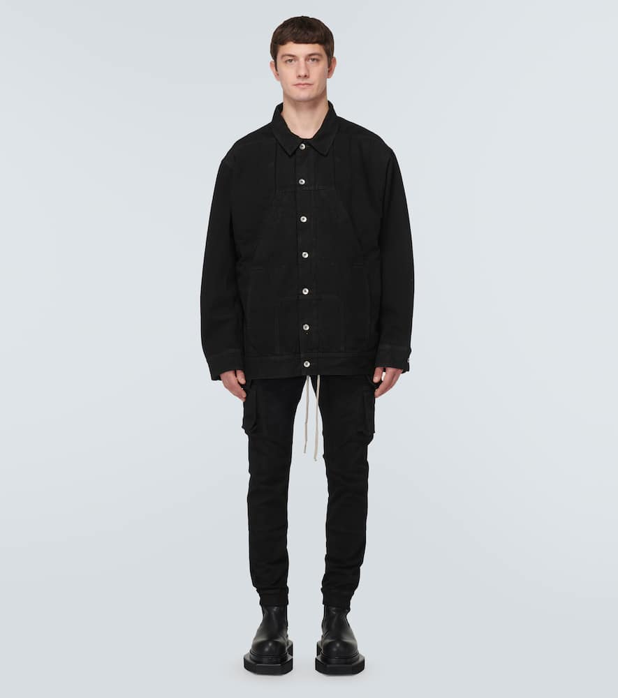 Rick Owens Drkshdw Cargo Trousers With Elastic Waistband And Utility Pockets In Black