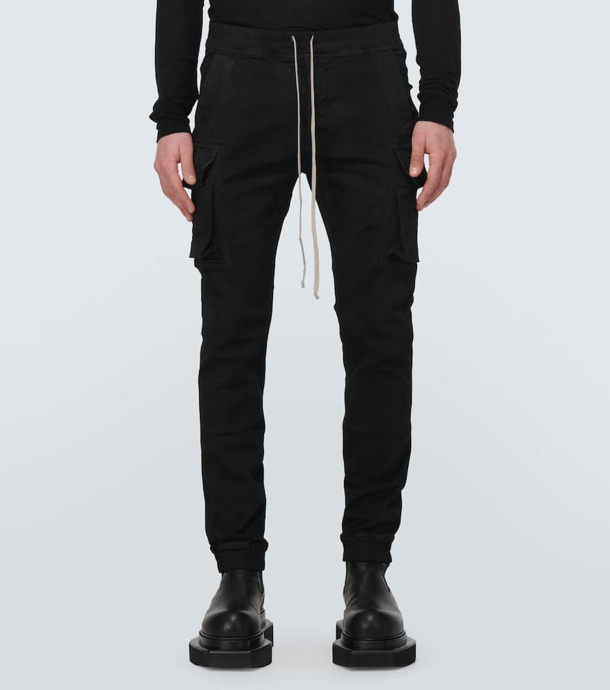 Rick Owens Drkshdw Cargo Trousers With Elastic Waistband And Utility Pockets In Black