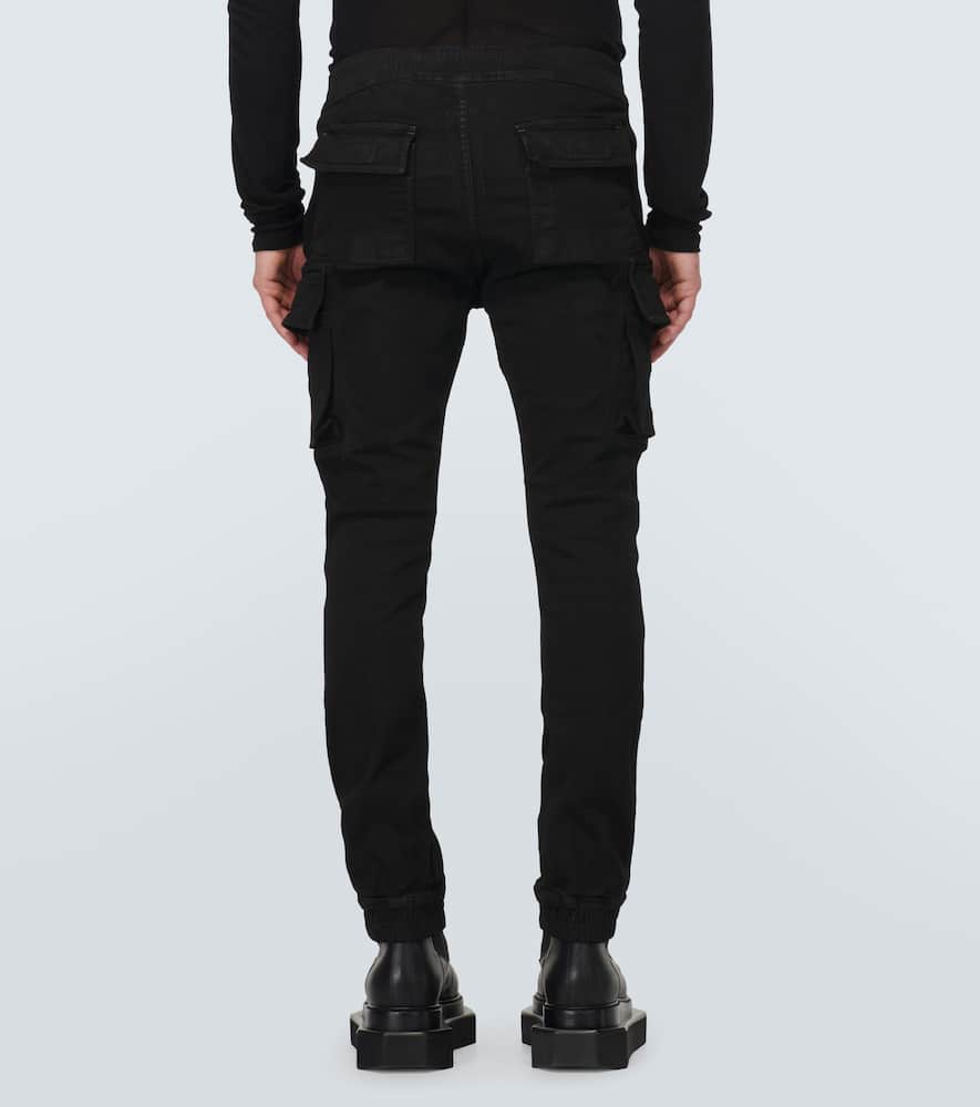 Rick Owens Drkshdw Cargo Trousers With Elastic Waistband And Utility Pockets In Black