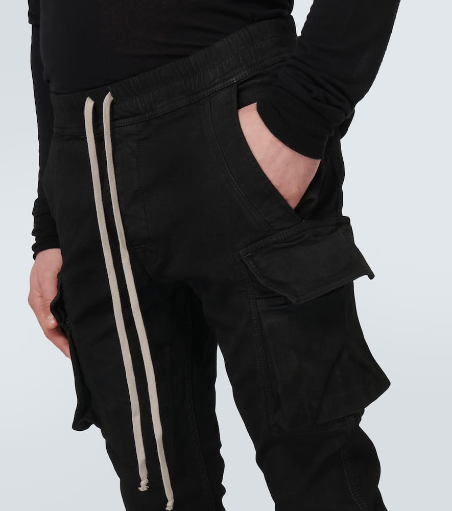 Rick Owens Drkshdw Cargo Trousers With Elastic Waistband And Utility Pockets In Black
