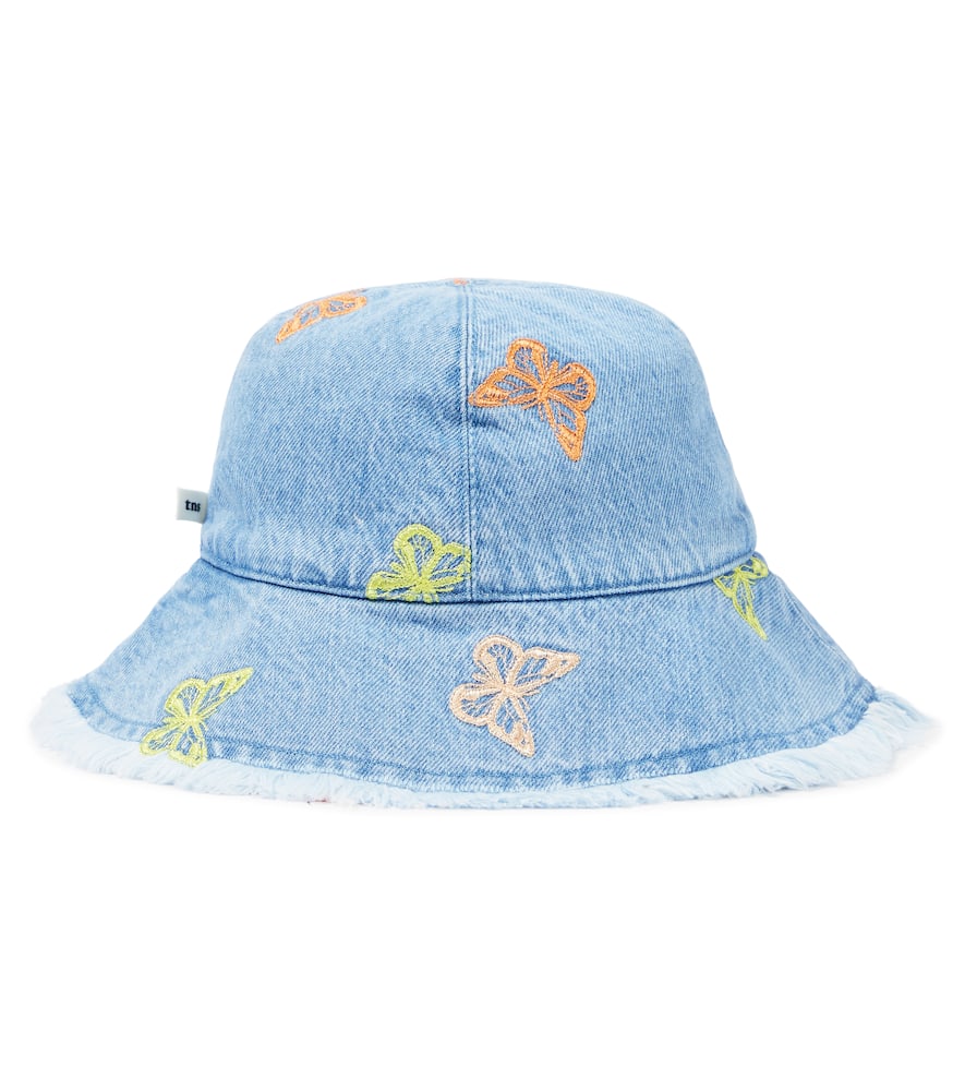 The New Society Burbank embroidered denim bucket hat