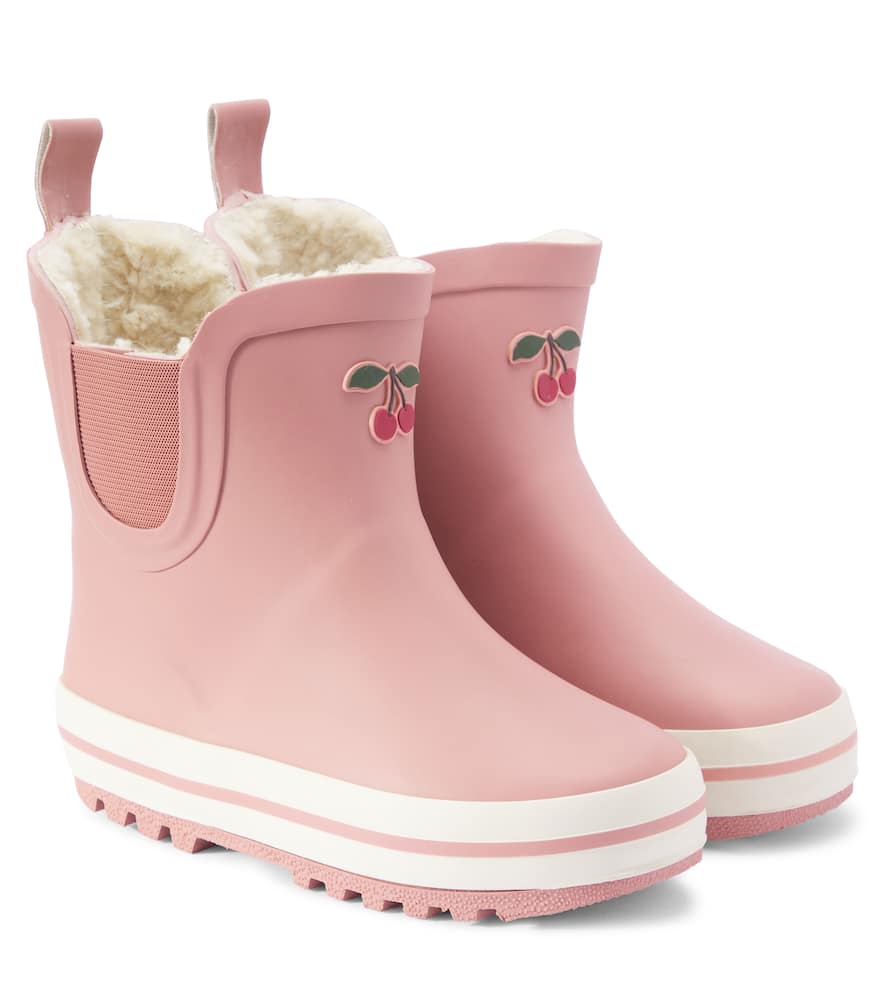 Konges Sløjd Roi Fleece-lined Rain Boots In Brown