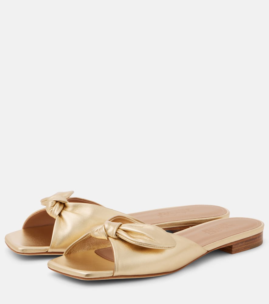 Malone Souliers Vargas 10 Metallic Leather Mules In Gold
