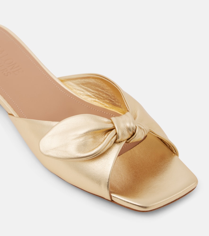 Malone Souliers Vargas 10 Metallic Leather Mules In Gold