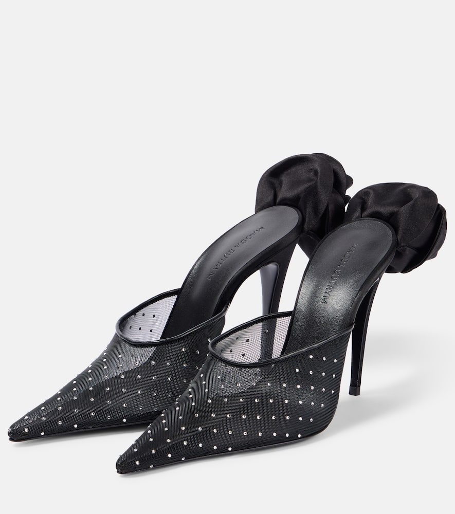 Magda Butrym Crystal-embellished Mesh Pumps In Black