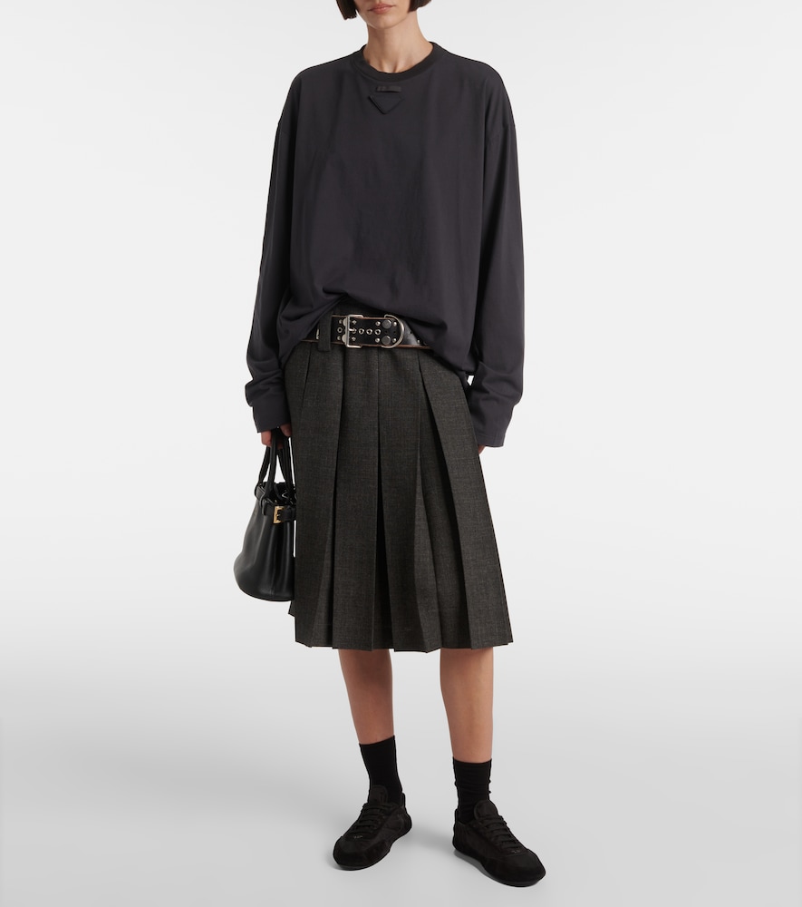 Prada Logo oversized cotton T-shirt