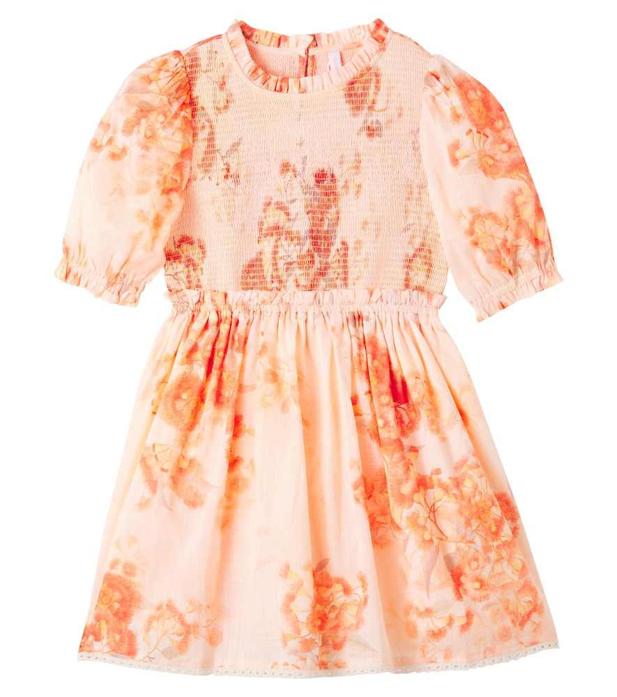 Zimmermann Kids Cascadian floral shirred cotton dress　Zimmermann キッズ カスカディアン フローラル シャーリング コットン ドレス Zimmermann