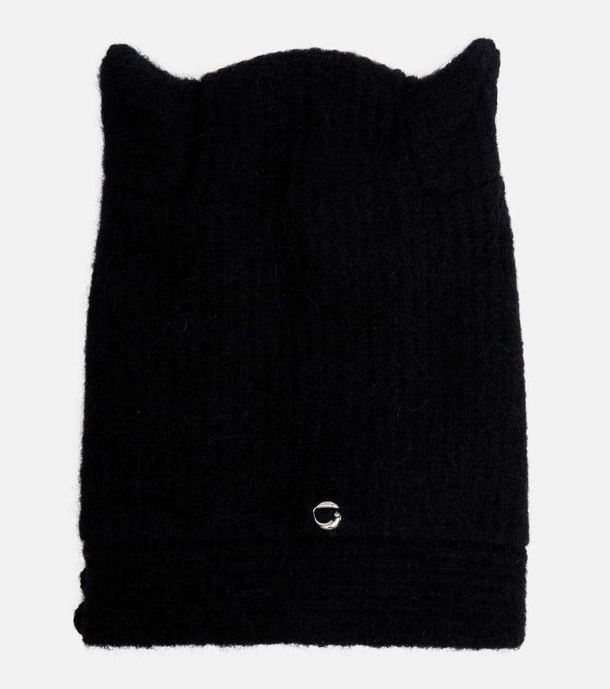 Coperni Ribbed-knit Alpaca And Wool-blend Beanie In Black