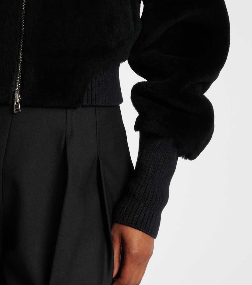 Victoria Beckham Victoria Beckham Shearling Bomber Jacket 