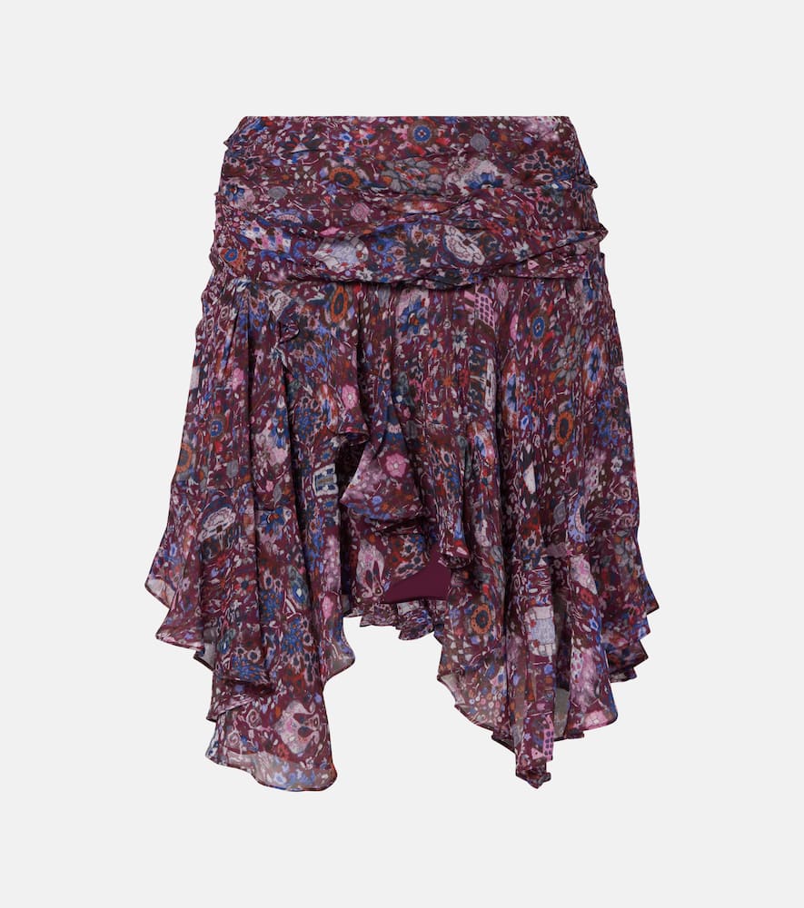 Berencia floral ruffled miniskirt