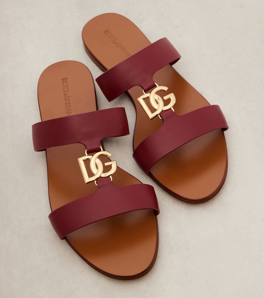 Dolce&Gabbana DG leather slides