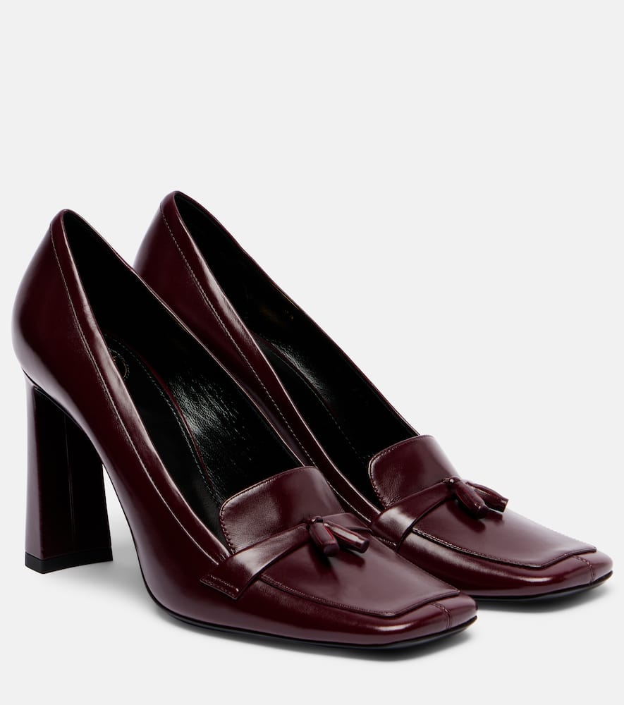 Chloé 90 leather loafer pumps