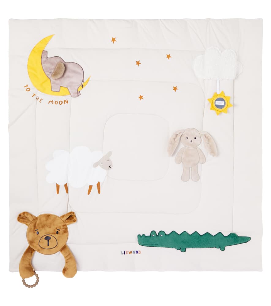 Liewood Baby Bernet Cotton-blend Blanket In Neutral