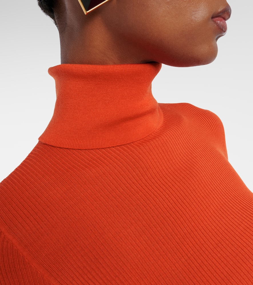 Saint Laurent Wool, Cashmere, And Silk Sweater In Orange