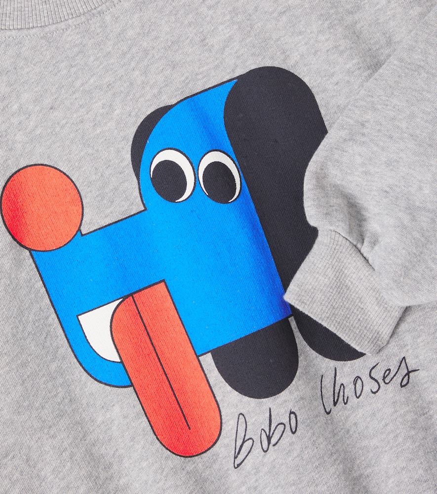 Bobo Choses Doggy Mate Cotton Jersey Sweatshirt In Gray