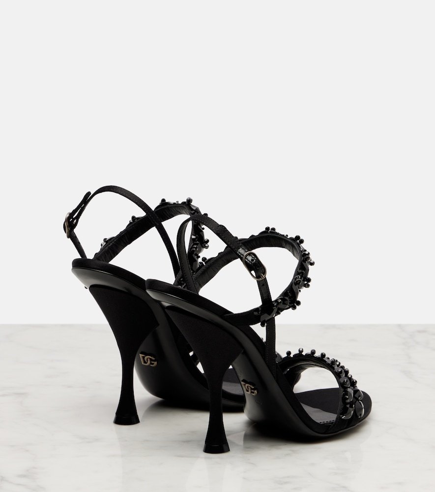  Dolce&gabbana Dolce&gabbana 105 Embellished Satin Sandals 