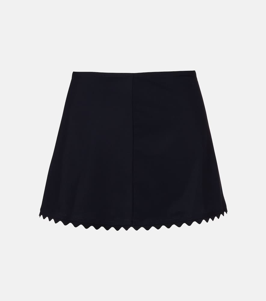 Karla Colletto Ines Scalloped Miniskirt In Blue