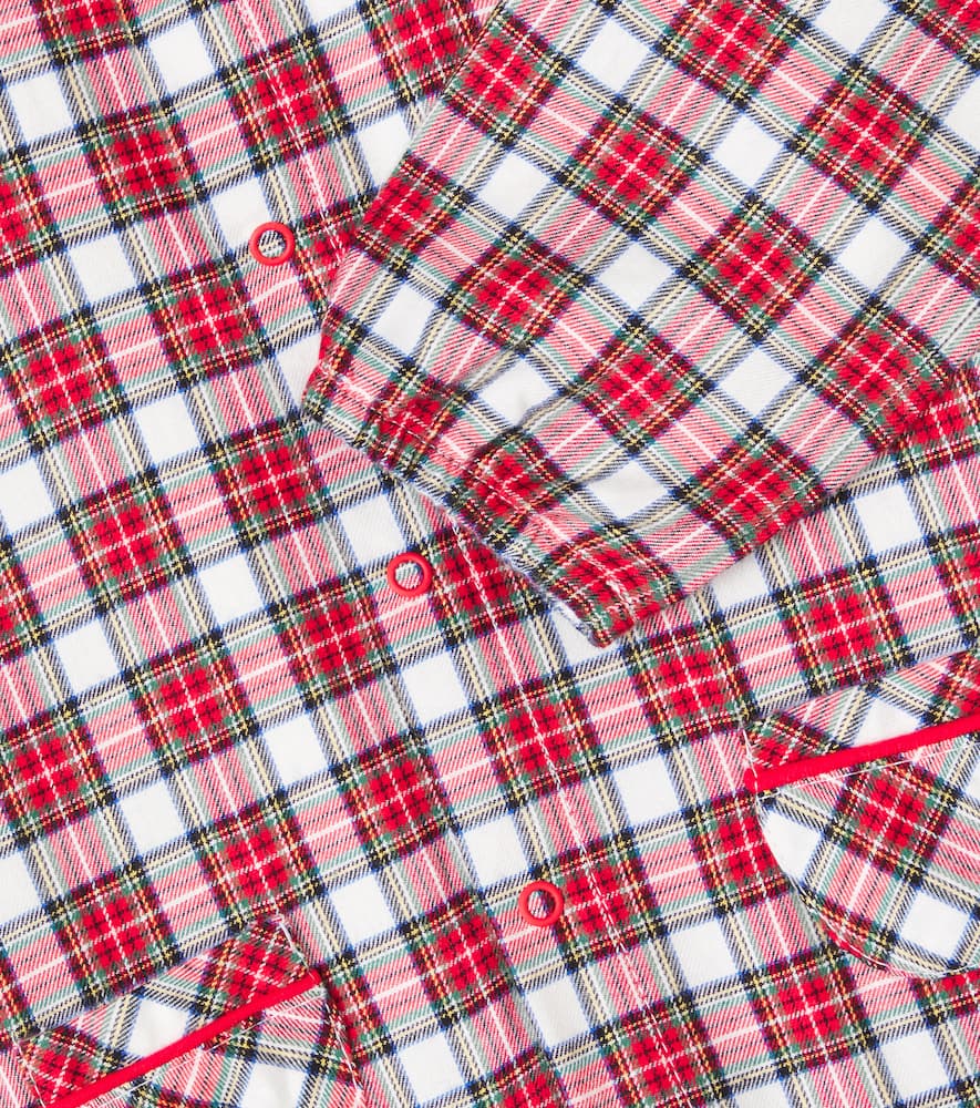 La Coqueta Baby Checked Cotton Onesie In Multi