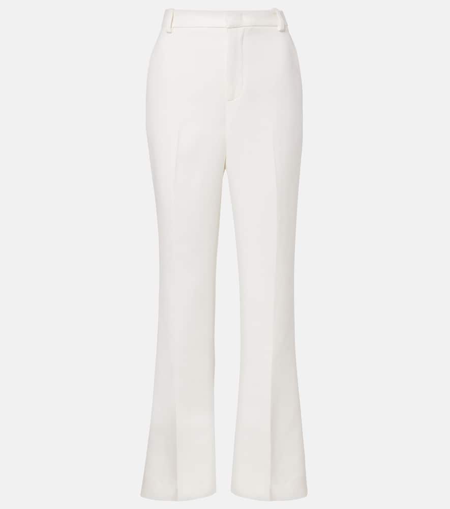 Vince Mid-rise Flared Pants In White