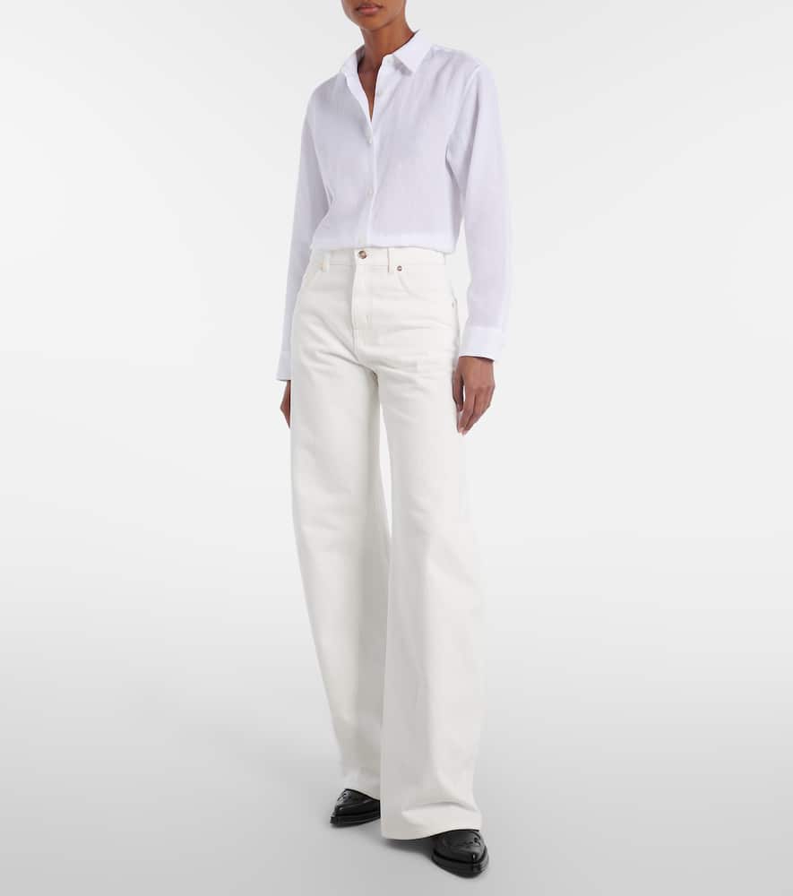 Gabriela Hearst Reyes Linen Shirt In White