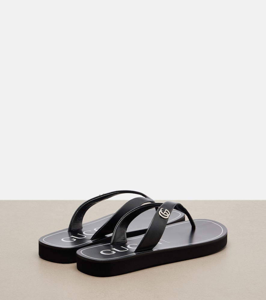  Gucci Gucci Sandalen Double G Aus Leder 