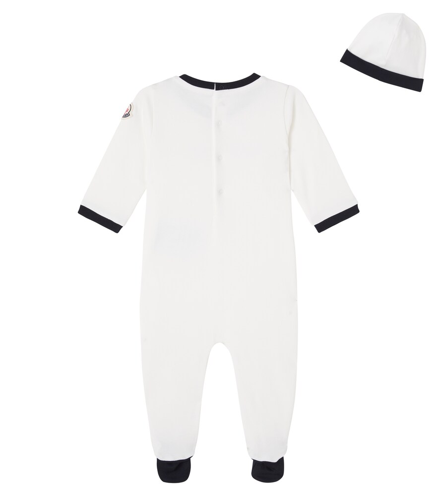  Moncler Enfant Moncler Enfant Baby Set Aus Strampler, Body, Lätzchen Und Mütze 