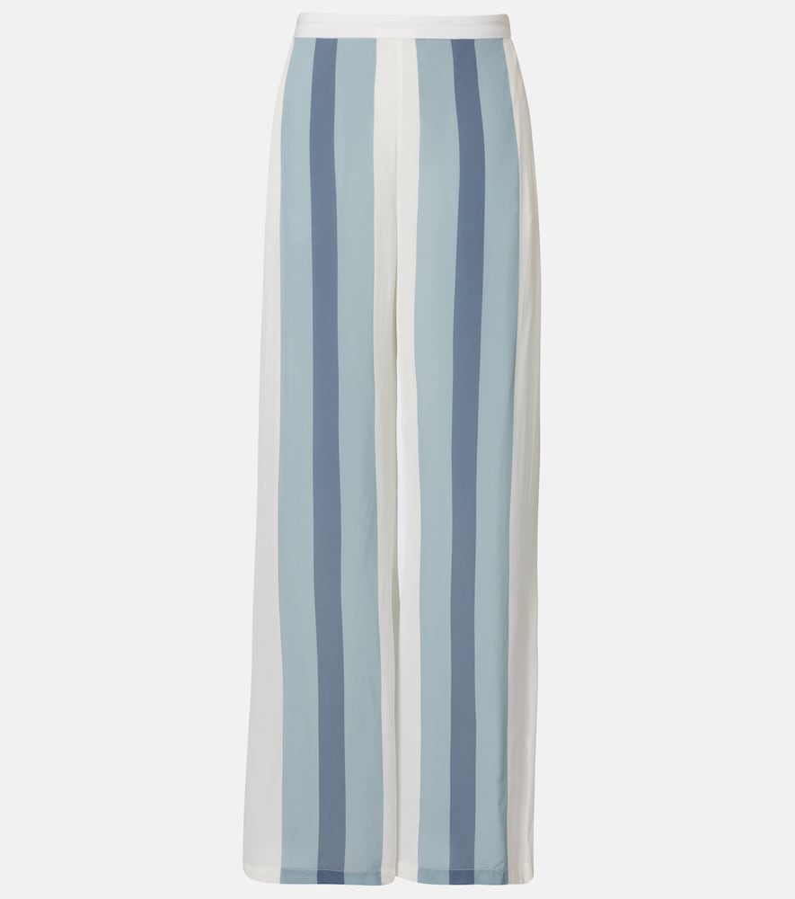 Striped wide-leg pants