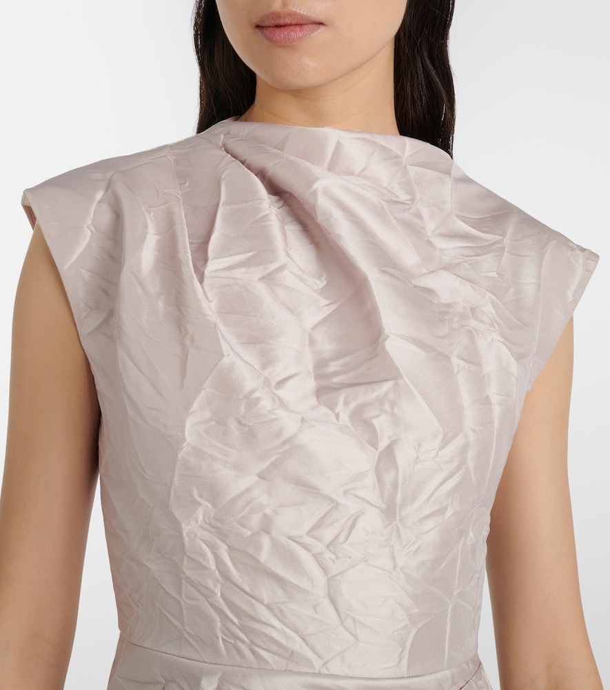  Erdem Erdem Floral Draped Satin Midi Dress 