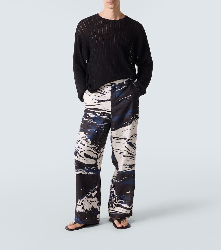 针窿棉质与亚麻毛衣