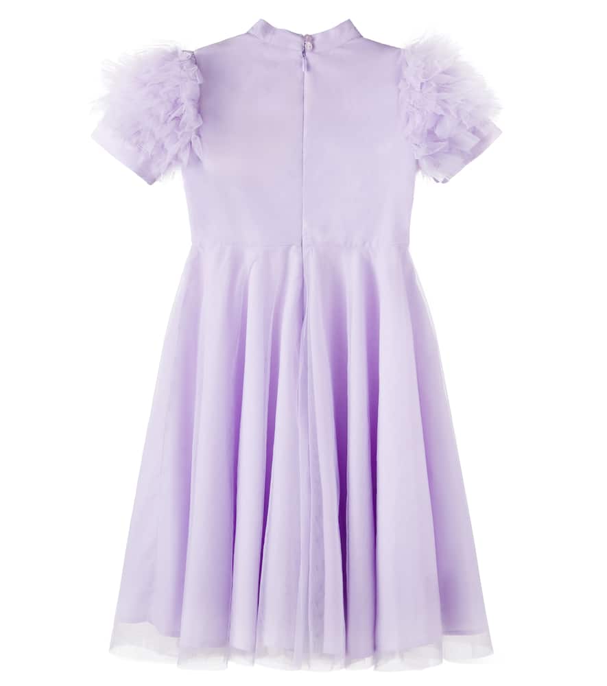 Tutu Du Monde Aria Embellished Ruffled Tulle Dress In Purple