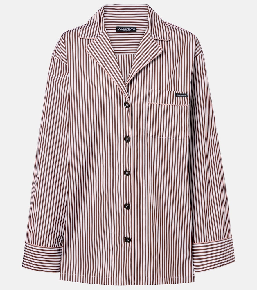 Dolce & Gabbana Striped cotton and silk shirt