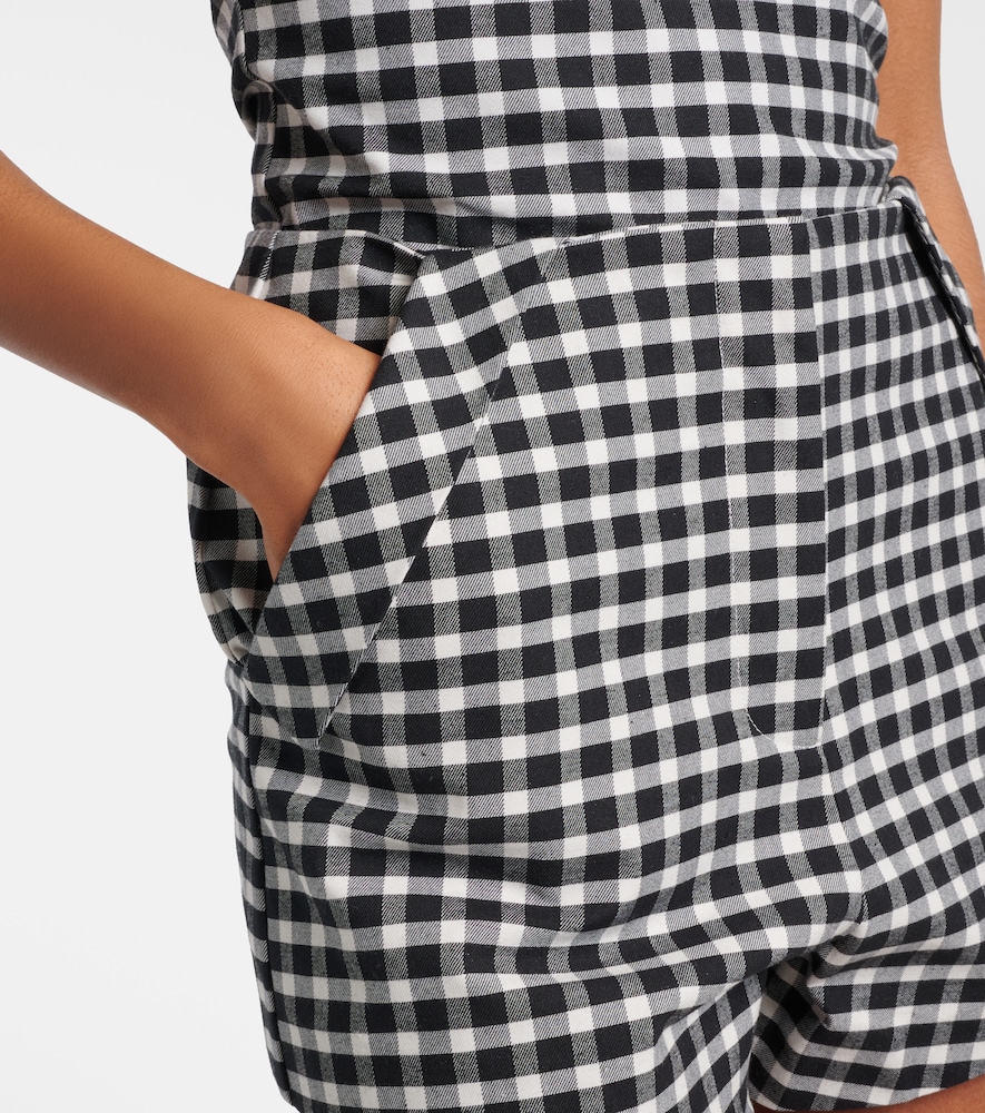  Posse Posse Chiara Gingham Cotton-blend Shorts 