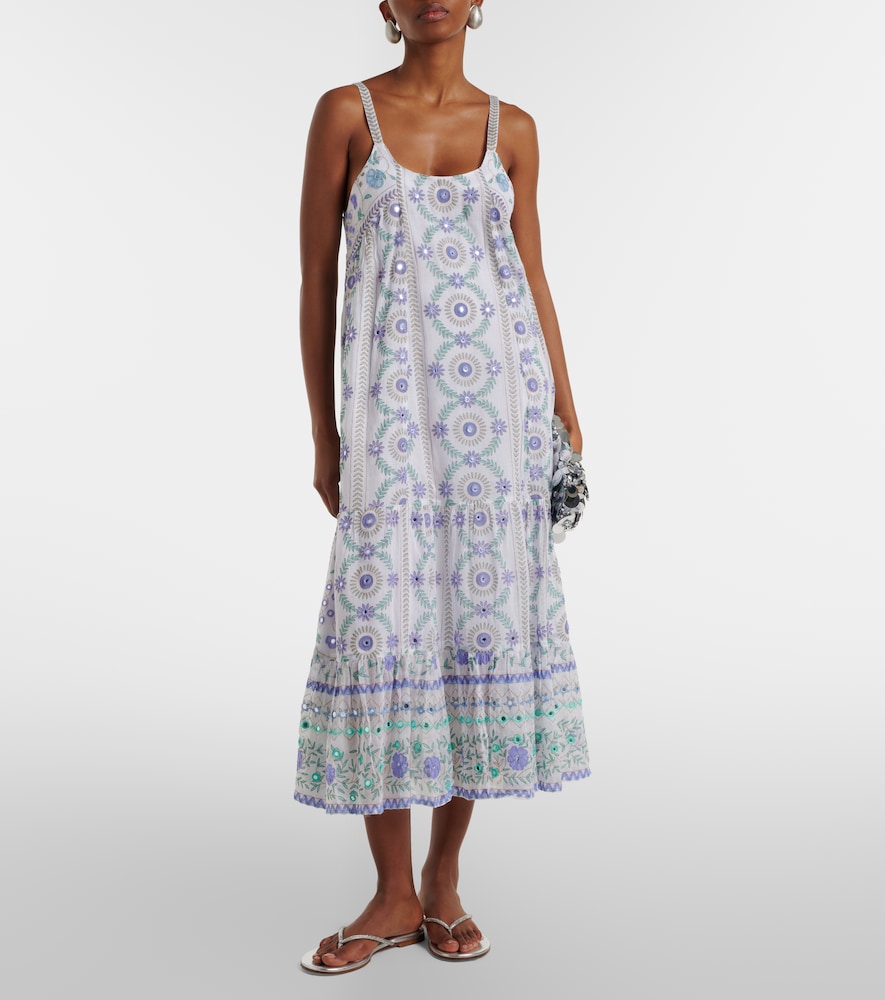  Juliet Dunn Juliet Dunn Verziertes Midikleid Aus Baumwolle 