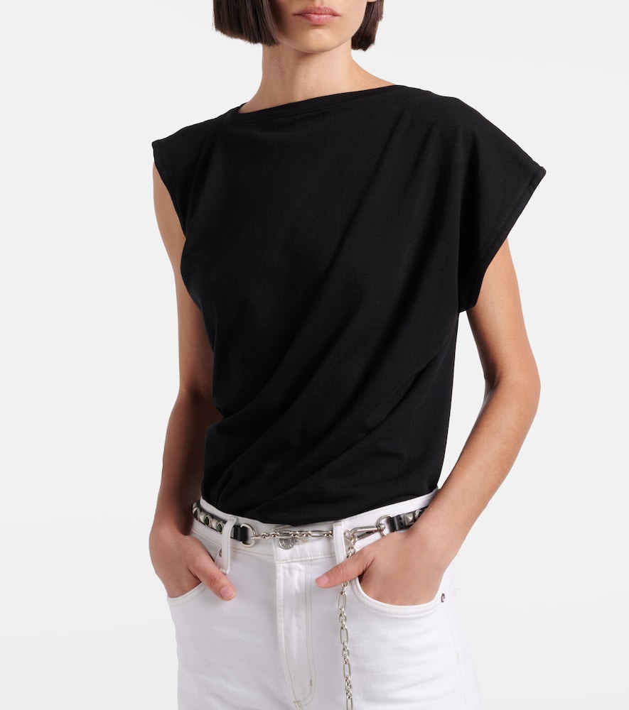 Agolde Beth asymmetric cotton jersey T-shirt