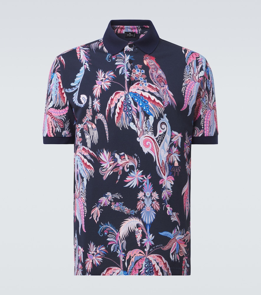 Etro Printed cotton piqué polo shirt | Thumbnail 7